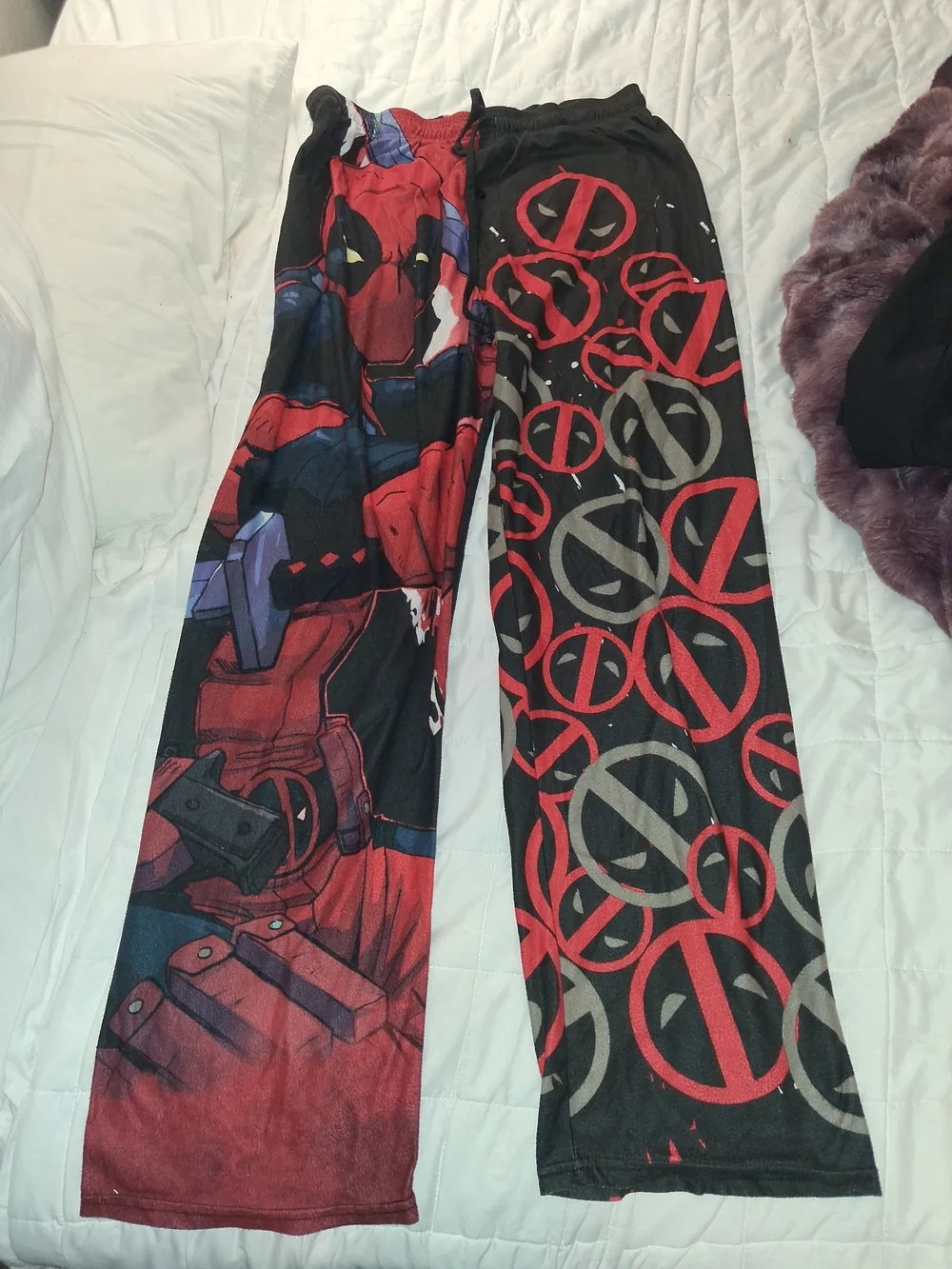 Marvel Deadpool Kids Pajama Pants - Red & Black